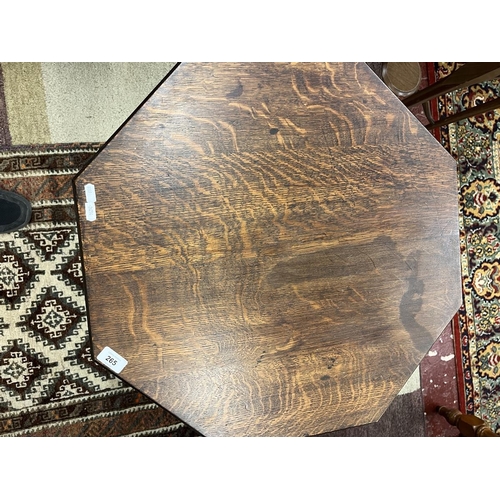 265 - Octagonal oak Arts & Crafts table