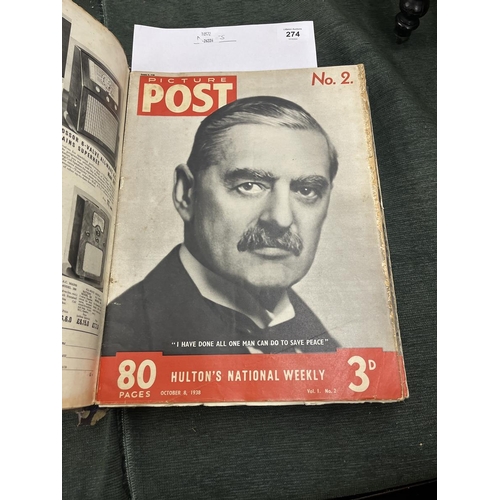 274 - Full 1st Issue of Picture Post magazine dated 1938