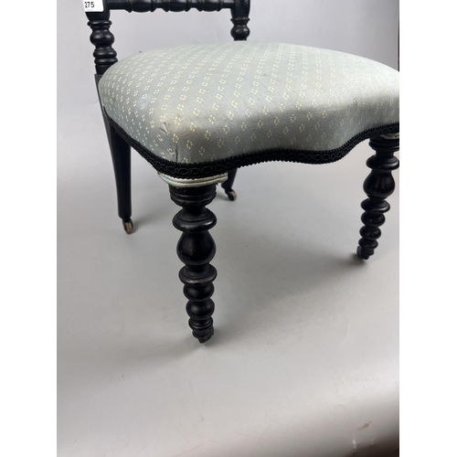 275 - Antique child's ebonised barley twist chair