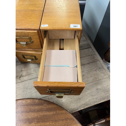 291 - Vintage oak index drawers