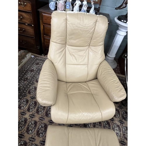 342 - Stressless chair & foot stool