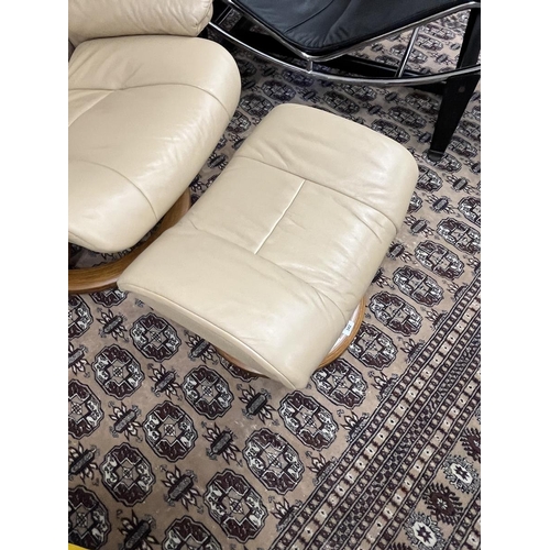 342 - Stressless chair & foot stool