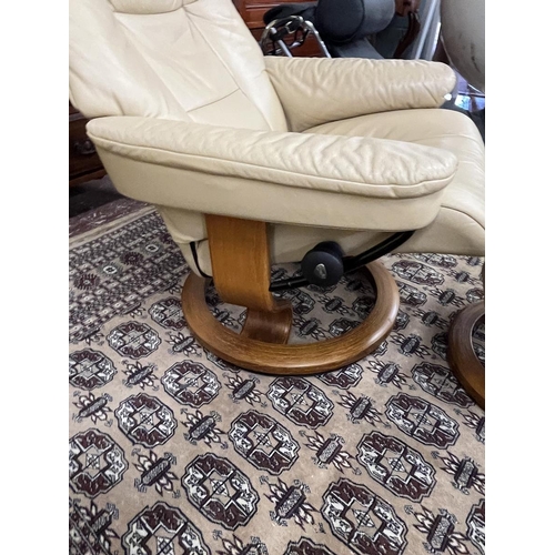 342 - Stressless chair & foot stool