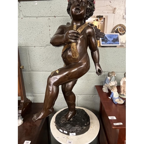 347 - Large & impressive bronze cherub - Approx height 85cm