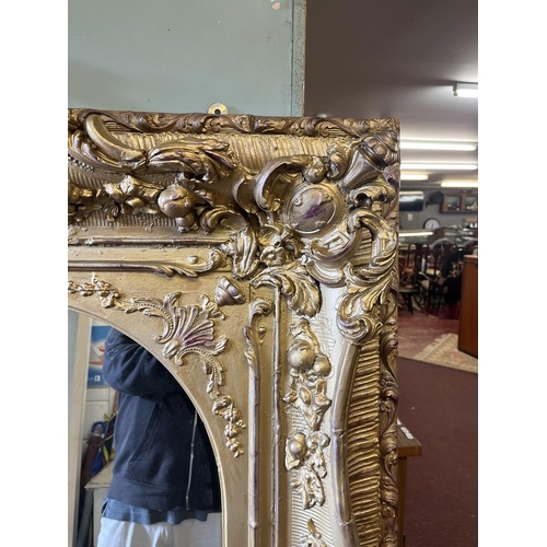 398 - Antique Rococo large gilt framed mirror - Approx size 140cm x 181cm