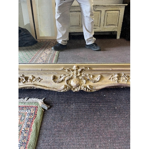 398 - Antique Rococo large gilt framed mirror - Approx size 140cm x 181cm