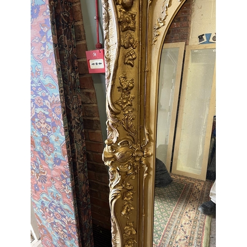 398 - Antique Rococo large gilt framed mirror - Approx size 140cm x 181cm