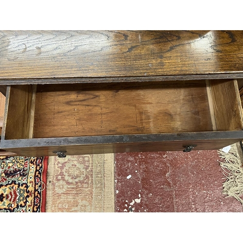 431 - Antique oak chest of 2 drawers - Approx W: 73cm D: 40cm H: 80cm