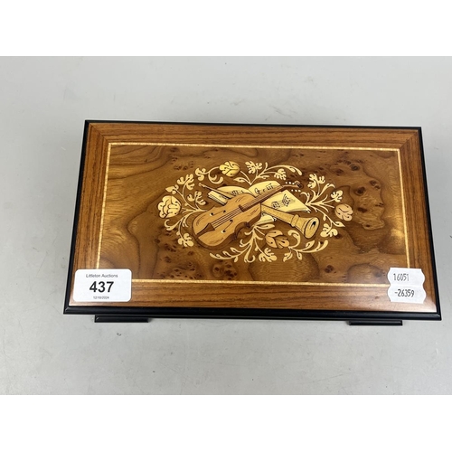 437 - Inlaid music box