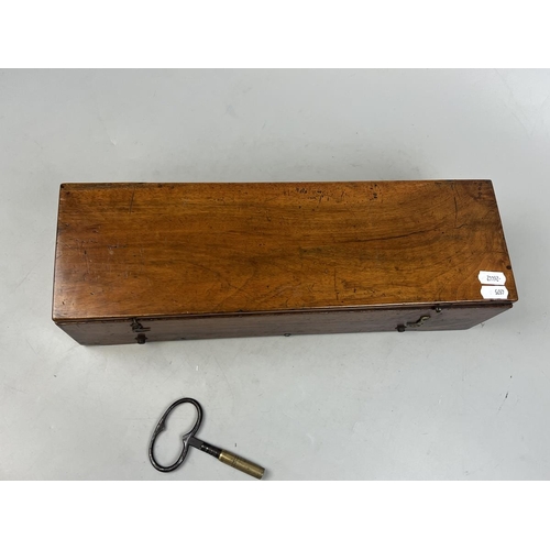 439 - Nicole Freres antique music box marked F Nicole pre 1830 in original fruit wood box