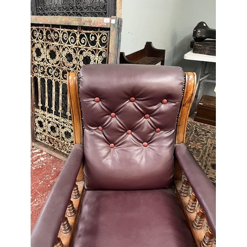 446 - Edwardian Grandfather chair