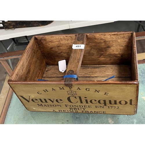 451 - Wooden advertising trug - Veuve Clicquot