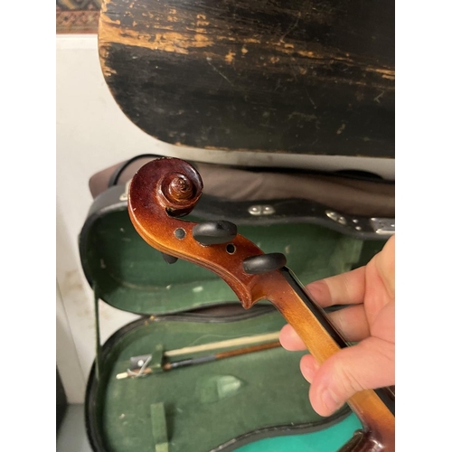 455 - 3 cased violins