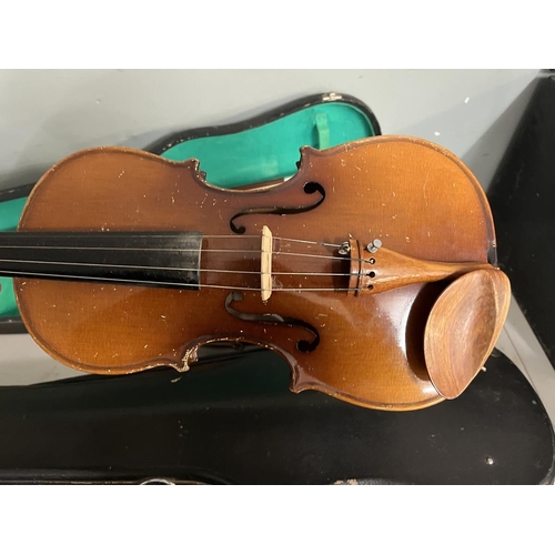 455 - 3 cased violins