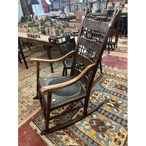 531 - Stickley rocking chair C1881 by Stickley & Brandt