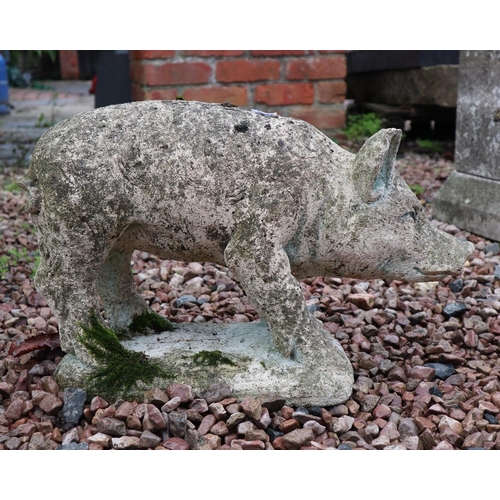 542 - Reconstituted stone figure of a pig