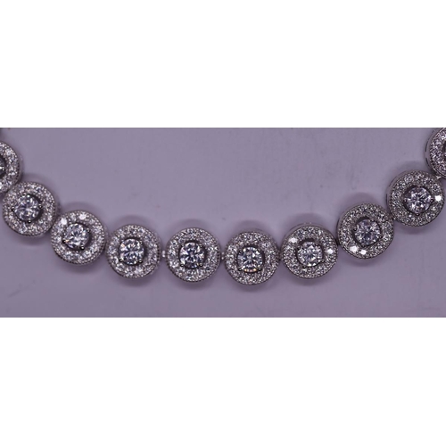 56 - Stone set silver bracelet