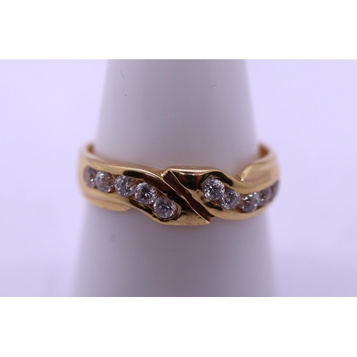 59 - 2 x 9ct gold stone set rings