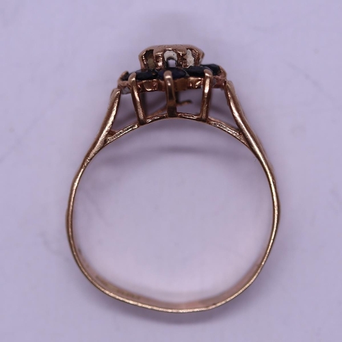 65 - 2 x 9ct gold stone set rings