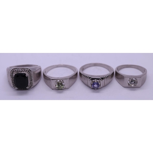 72 - 4 silver rings