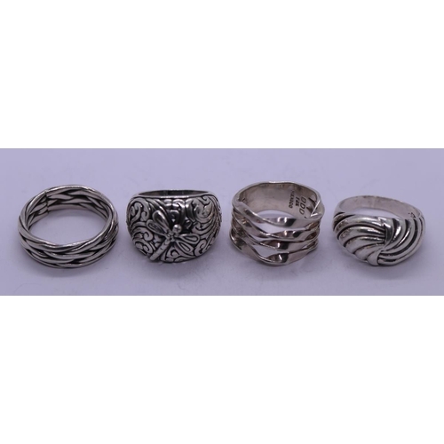 77 - 4 silver rings