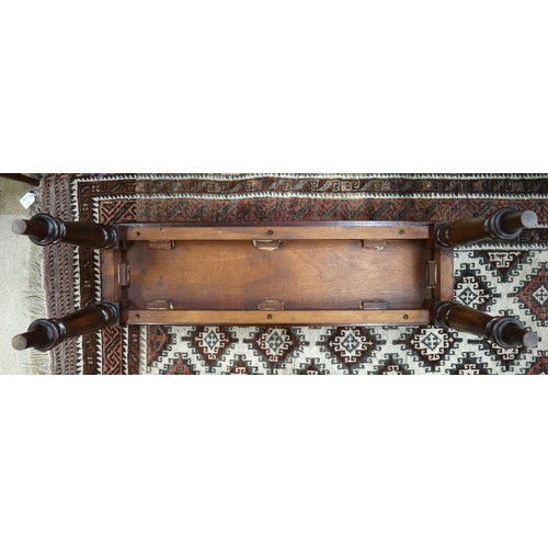 258 - Victorian style window seat - Approx L: 91cm D: 28cm H: 46cm to seat & 52cm to top of handles