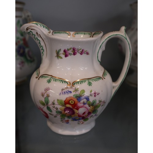 184 - 7 antique porcelain jugs to include Spode