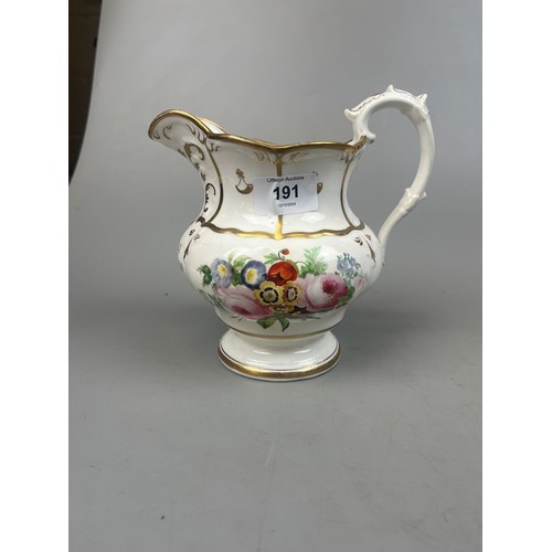 191 - 5 antique porcelain jugs