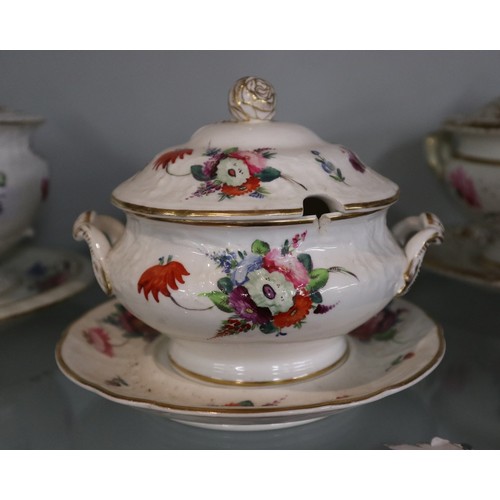 185 - 4 antique porcelain tureens 1 A/F