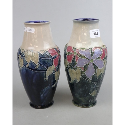 183 - 2 Royal Doulton Lambeth vases - one signed Florrie Jones and the other Joan Honey - Approx H: 24cm