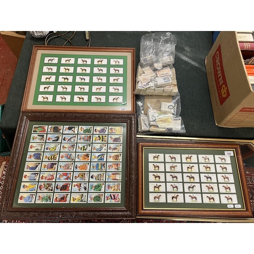 226 - Collection of cigarette cards with some framed