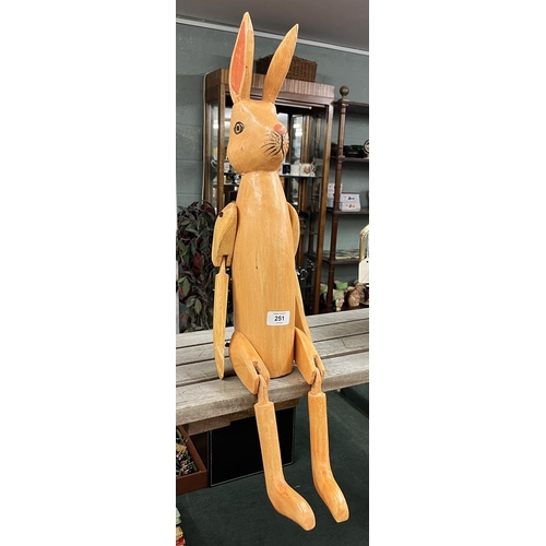 251 - Articulated rabbit figure - Approx H: 74cm