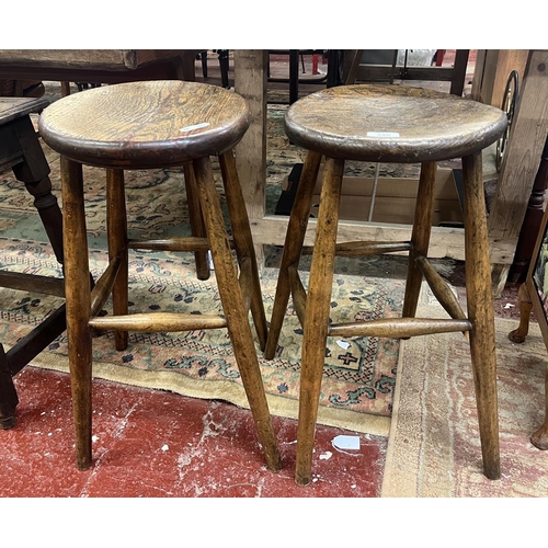 286 - 2 antique kitchen stools