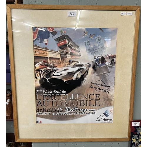 303 - L'Excellence automobile framed poster - IS 39cm x 47cm