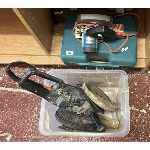 329 - Box of power tools