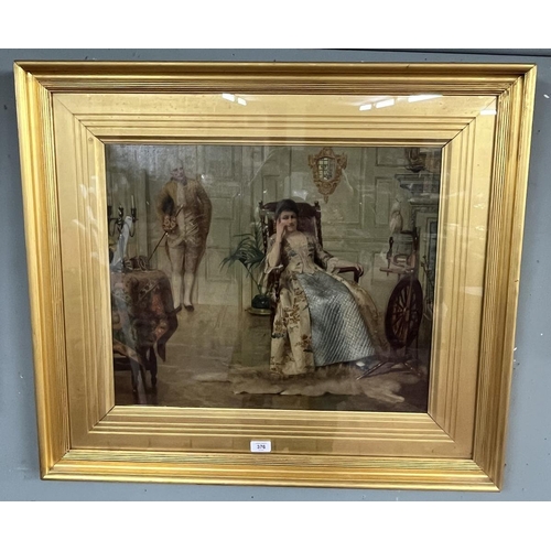 376 - Victorian oil on canvas indistinct signature dated 1899 - IS 60cm x 49cm