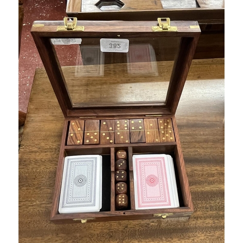 382 - Cased donimos/games set