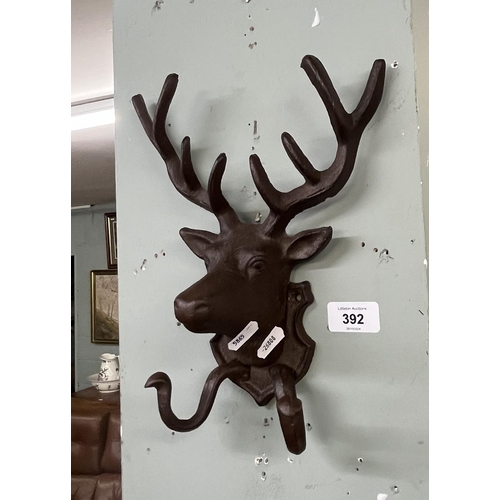 392 - Cast iron coat hanger in the form of a stag