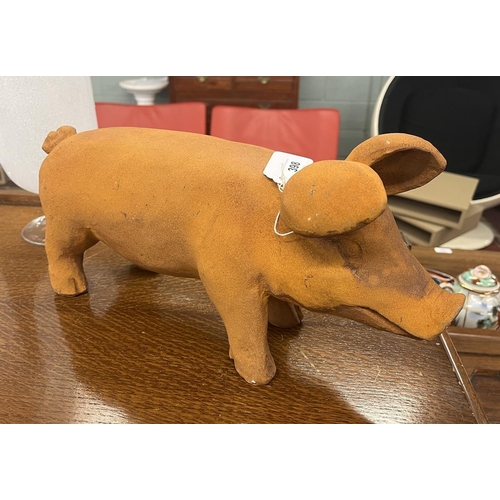 398 - Pig sculpture - Dave - Approx L: 41cm