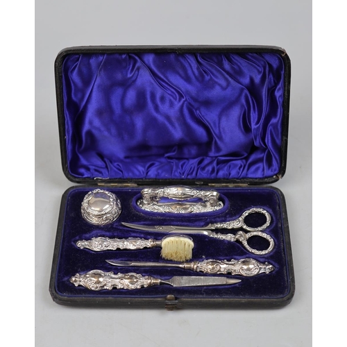 4 - Hallmarked silver ladies vanity set in original box