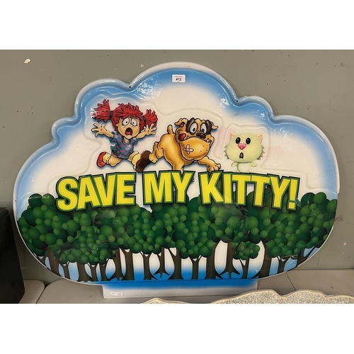 412 - Save Our Kitty - Illuminated fairground sign