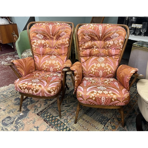 415 - Pair of Ercol golden dawn armchairs