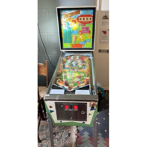 436 - Touchdown by Williams pinball machine (with original glass and paint) - 1967 in good working order w...