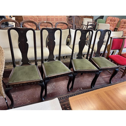 451 - Set of 4 pokerwork chairs