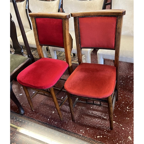 452 - Pair of Victorian chapel chairs