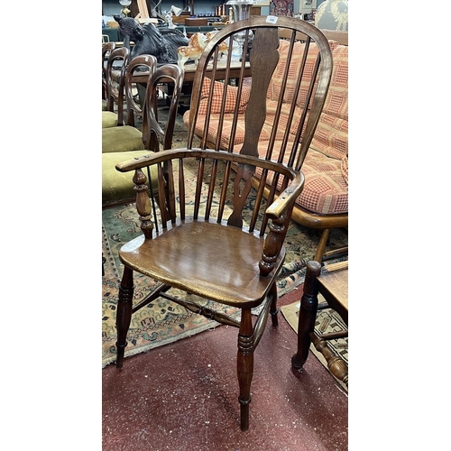 456 - Antique elm seated Windsor chair