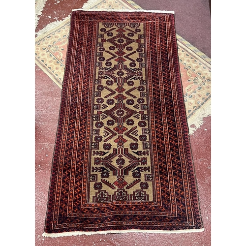 466 - Vintage Persian handwoven rug - Size 221cm x 110cm