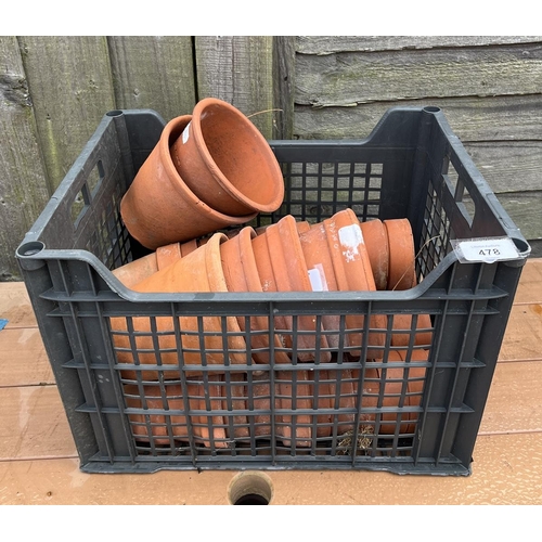 478 - Collection of small terracotta plant pots