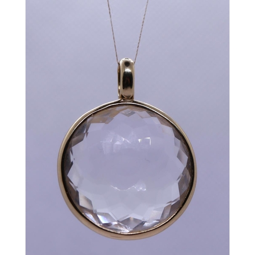 72 - 9ct gold stone set pendant