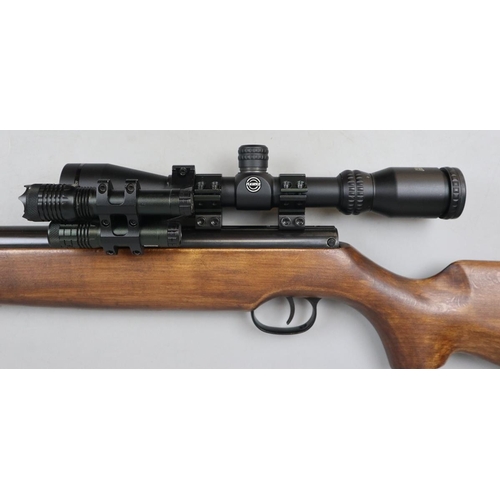 146 - SMK 20M .22 Air rifle with Hawke telescopic sighting & laser sight